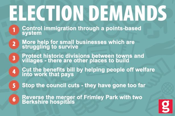 Election demands from Hampshire residents