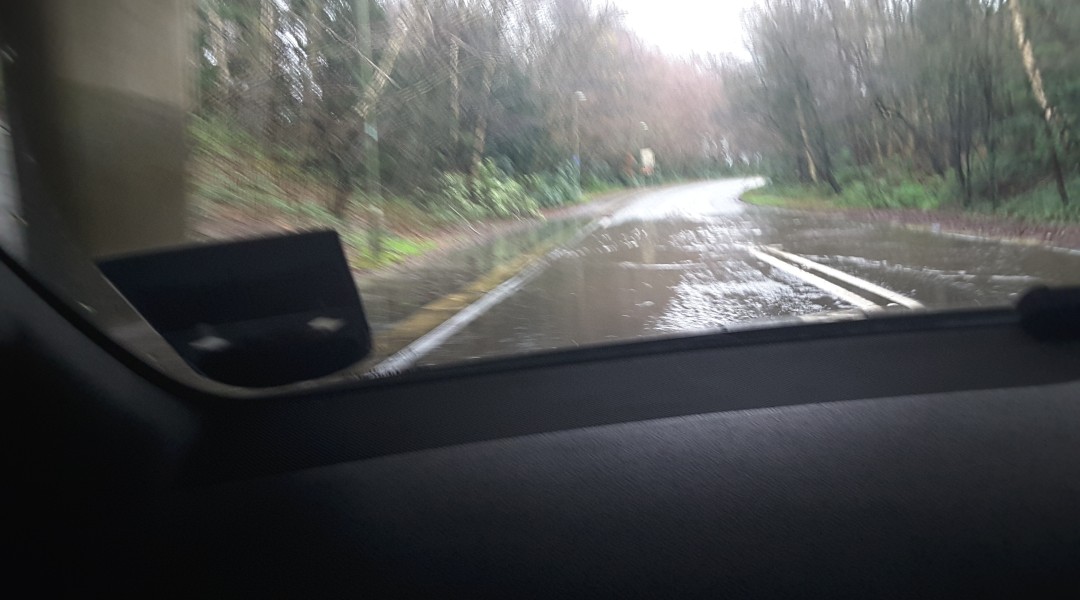 Flood B3016 Odiham Road Winchfield 3 January 2016.