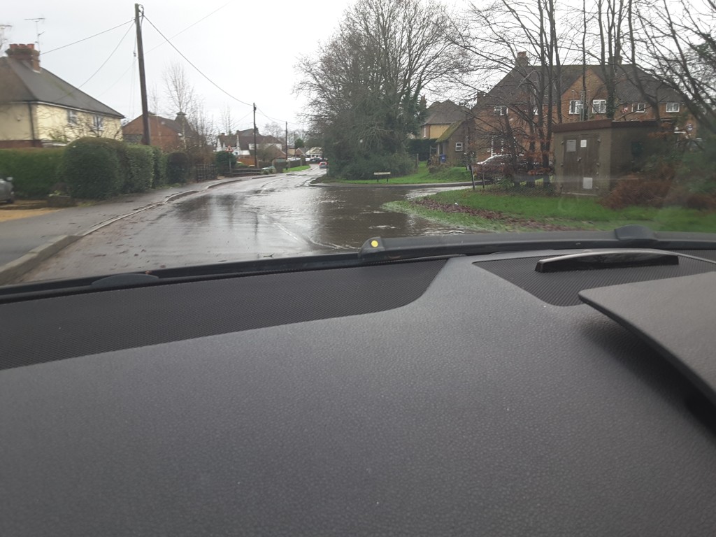 Flood Hitches Lane/Pilcot Road Crookham Village 3 January 2016
