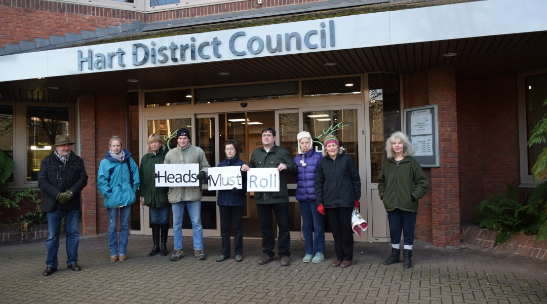 Protest at Hart Council's Offices about the consultation shambles