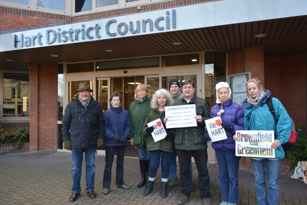 Protest at Hart Council's Offices about the Consultation shambles