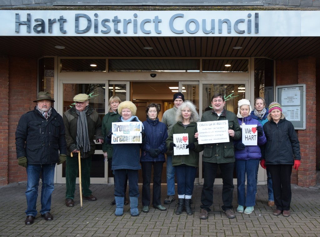 Protest at Hart Council's Offices about the Consultation farce