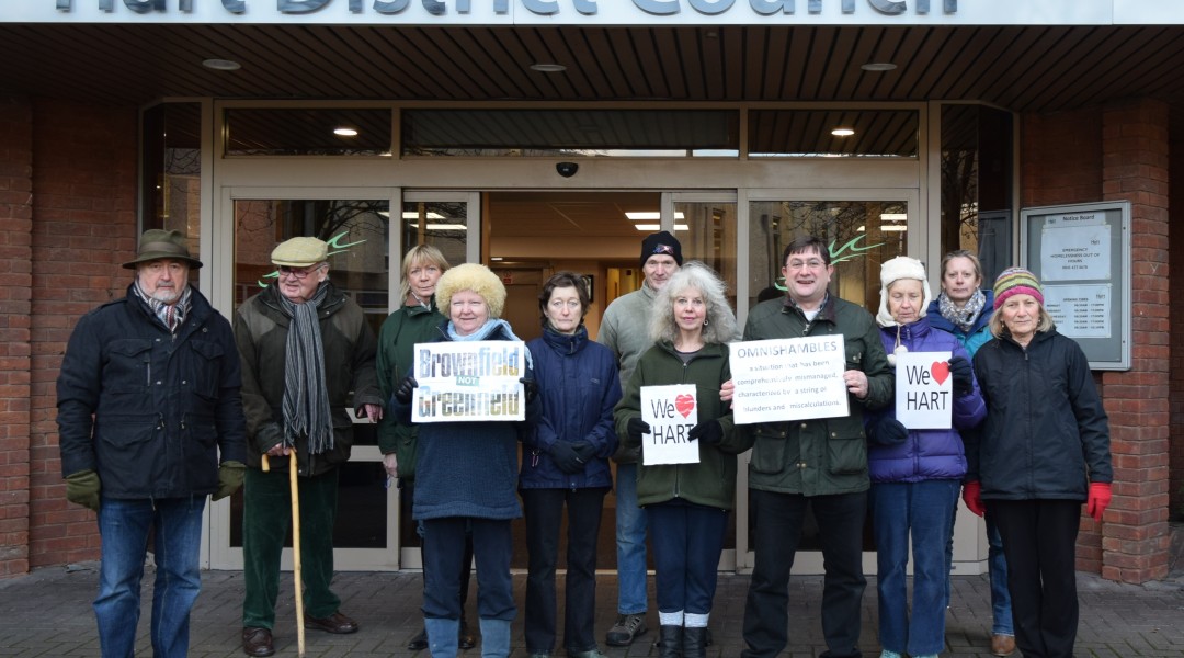 Protest at Hart Council's Offices about the Consultation farce
