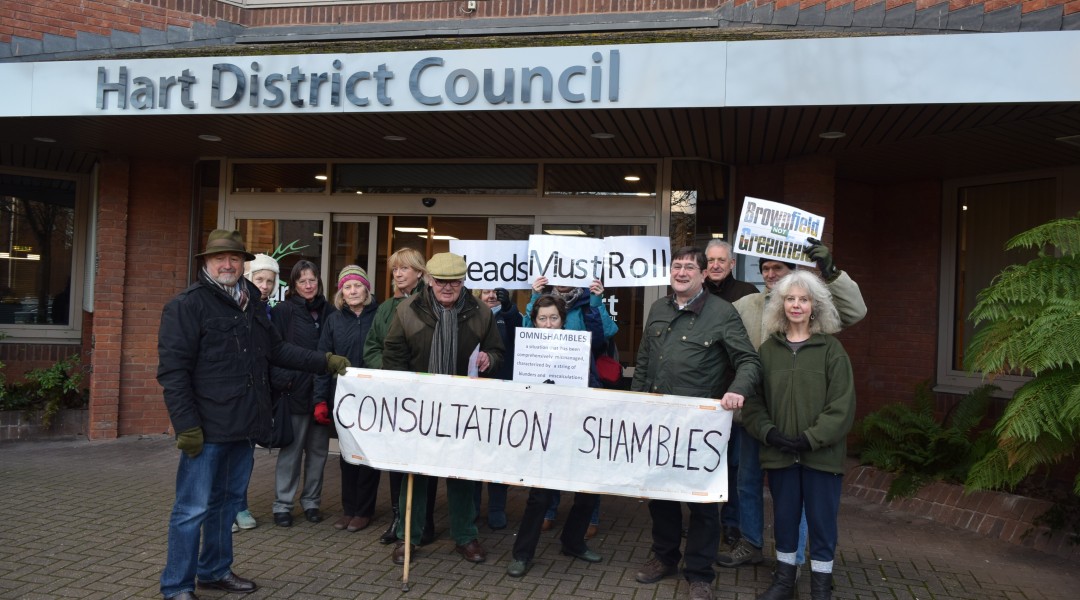 Protest at Hart's Offices about the Consultation farce