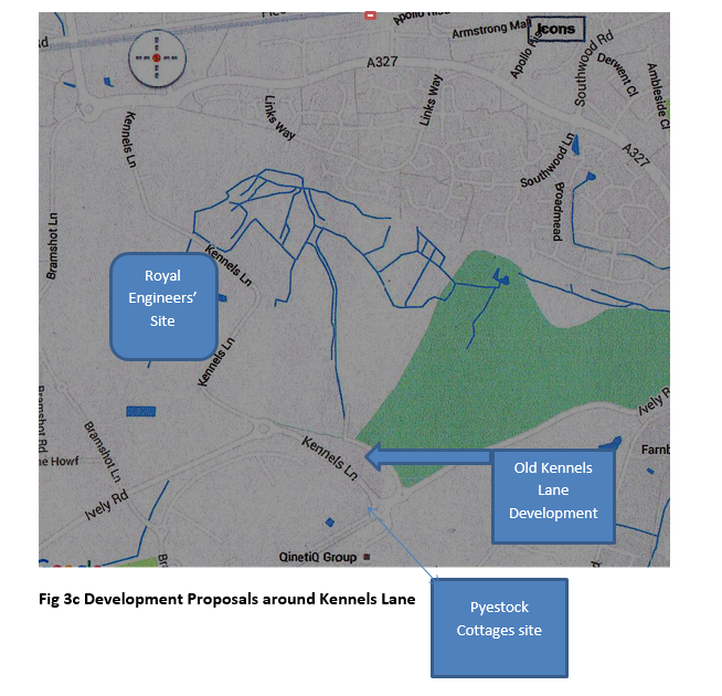 Development proposals around Kennels Lane