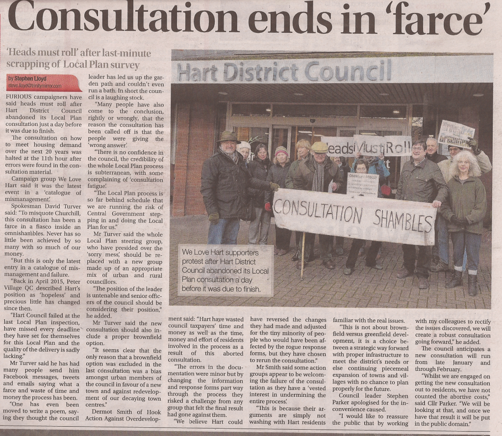 Hart Consultation ends in farce Fleet News and Mail 20 Jan 2016