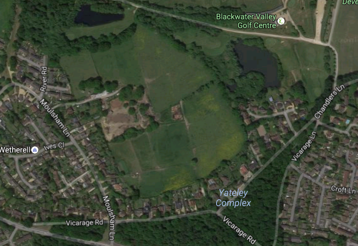 Proposed development at Moulsham Lane Yateley Hart District Hampshire GU46 7RA