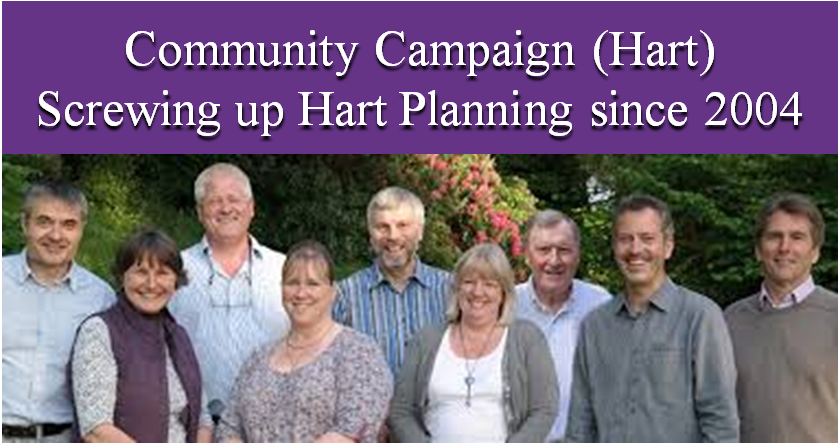 Community Campaign Hart incompetence on Hart Planning since 2004