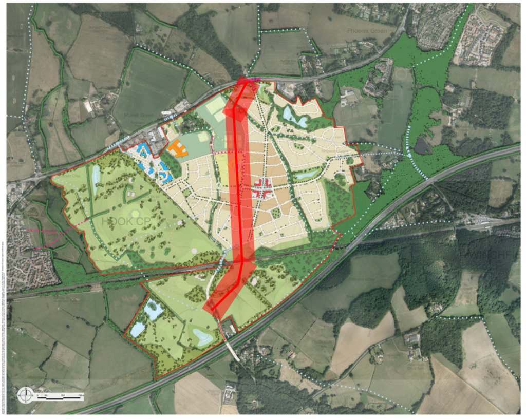 Murrell Green near Hook and Hartley Wintney Framework Plan.