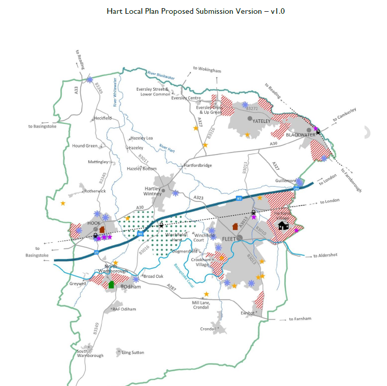 Hart Local Plan Regulation 19: Hartley Winchook leads to no strategic gaps around Hartley Wintney nor to the east of Hook