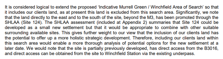 Lady Henrietta Wigram begs for more land to be included in Winchfield new town area of search