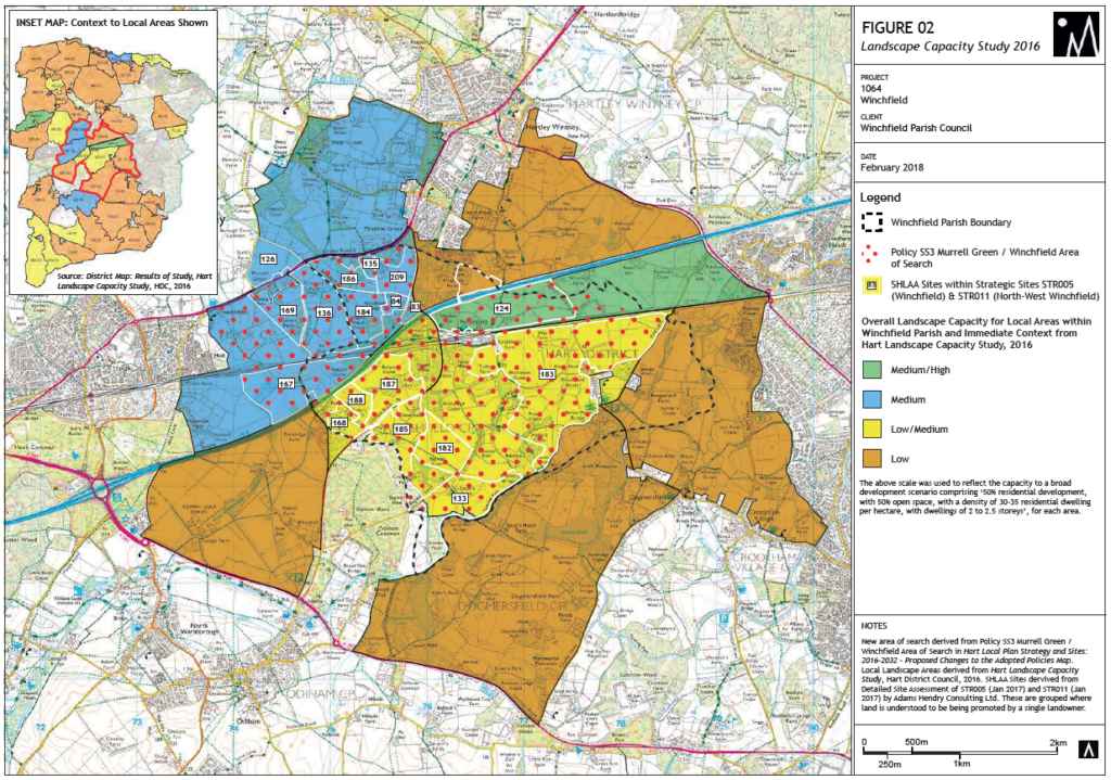 Figure 2 Winchfield New Town Landscape Capacity Study