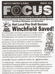 Lib Dem Fake News claims to have saved Winchfield
