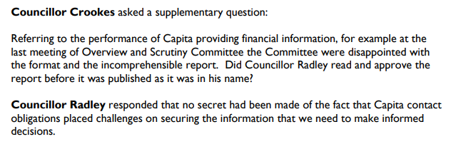 Councillor Radley quizzed on his role in the Hart finance shambles