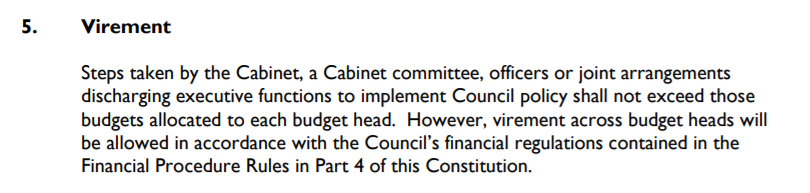 Hart Council Constitution Budget Regulation 5