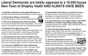 Two-Faced Liberal Democrats: Leaflet opposing Shapley Heath