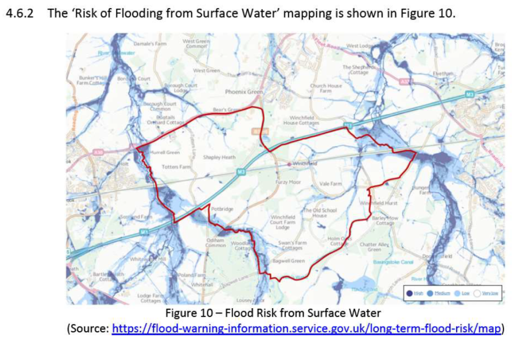 Shapley Heath Flood Risk Study Figure 10 Surface Water