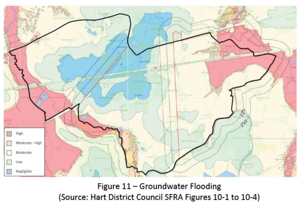 Shapley Heath Flood Risk Study Figure 11 Groundwater Flood Risk